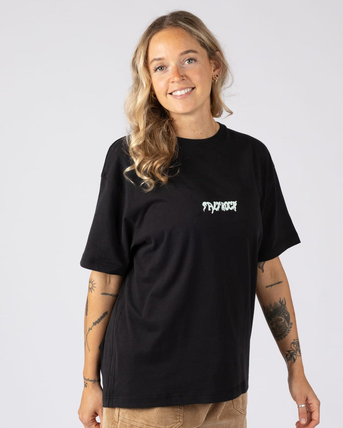 Mystic Skulls Womens Short Sleeve T-Shirt in Black