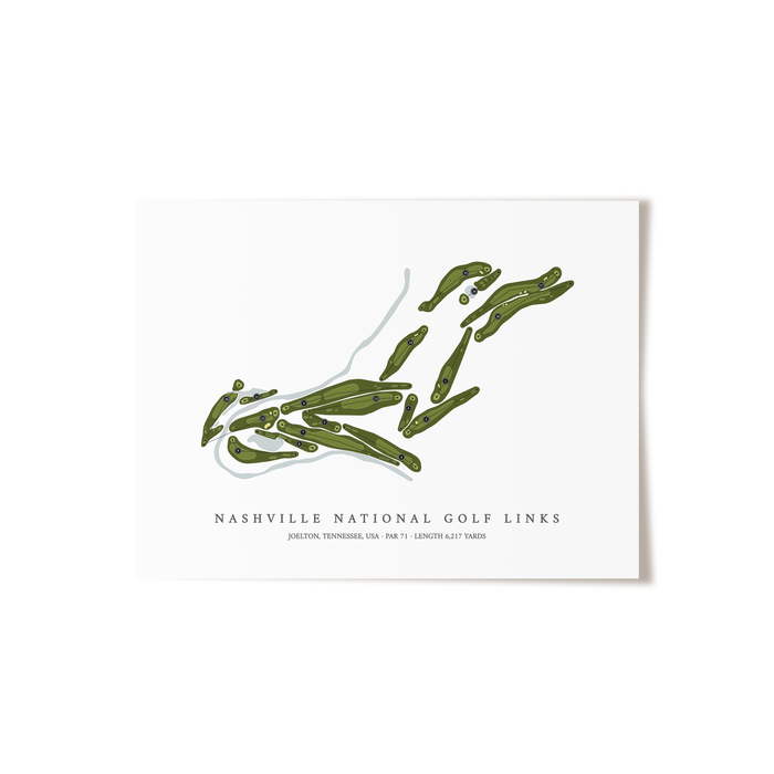 Nashville National Golf Links | Golf Course Map | Unframed