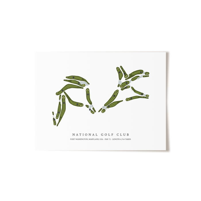 National Golf Club | Golf Course Map | Unframed