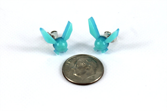 Zelda Earrings Glow in the Dark Navi -Stainless Steel Stud- Legend of Zelda Breath of the Wild  - Nintendo/Zelda Gift