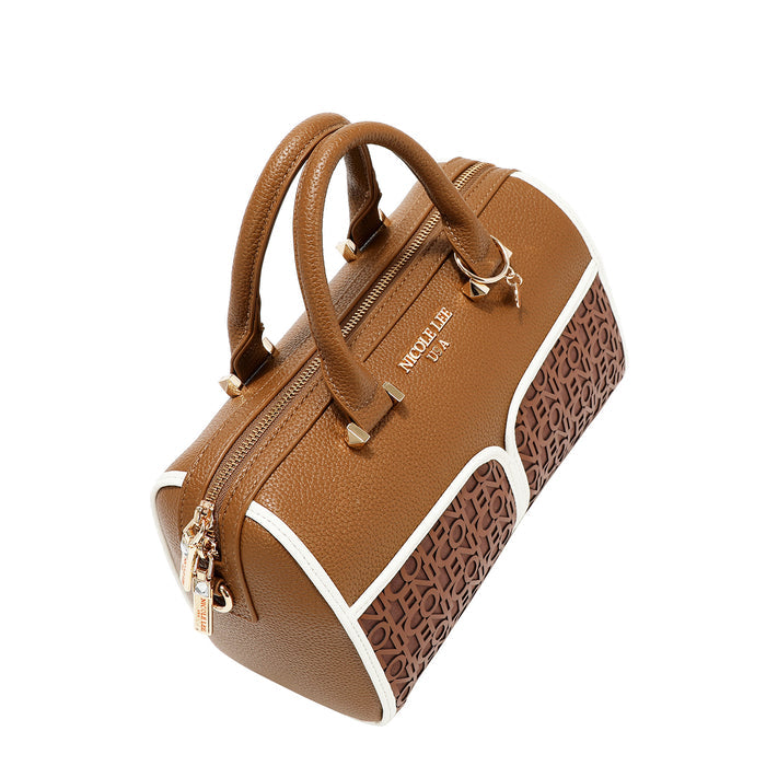 NICOLE MONOGRAM BOSTON BAG