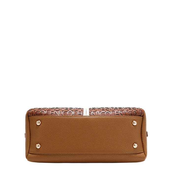 NICOLE MONOGRAM SATCHEL BAG