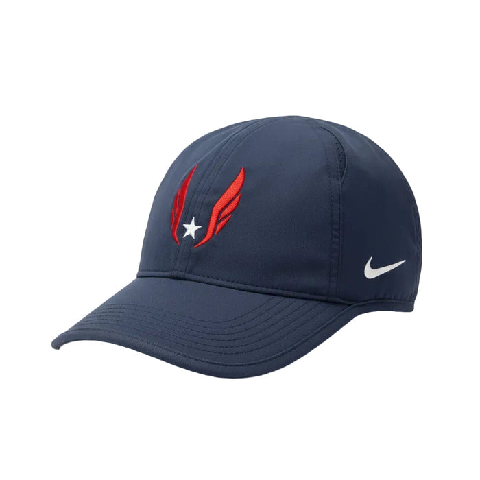 Navy Nike cap with red and white USATF wings on white background.