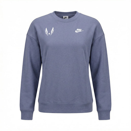 Blue Nike sweatshirt with logo on a white background