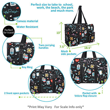 nurse organizer tote, NGIL nurse bag, zippered nurse caddy, nurse work tote, large tote for nurses, RN utility bag, nurse supply organizer, canvas nurse tote, nursing student tote bag, nurse appreciation gift, nurse shift bag, healthcare caddy tote, nurse gear bag, cute nurse tote, monogram nurse tote bag, nurse work essentials tote, durable nurse tote, nurse classroom bag, nurse pocket organizer tote, nurse daily bag, nurse gift idea, hospital work tote, nurse carryall bag