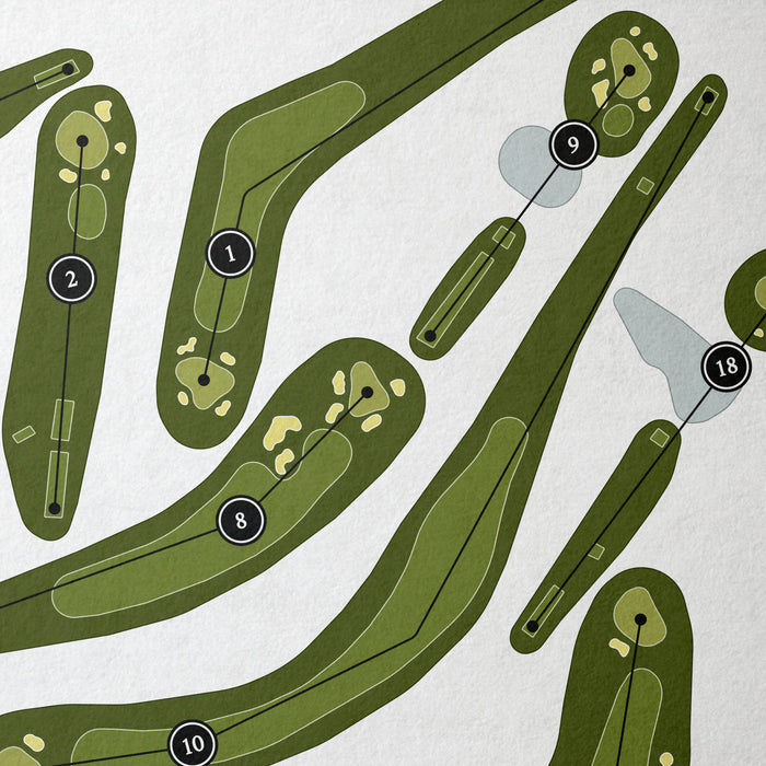 Oak Hills Country Club | Golf Course Map | Close+Up