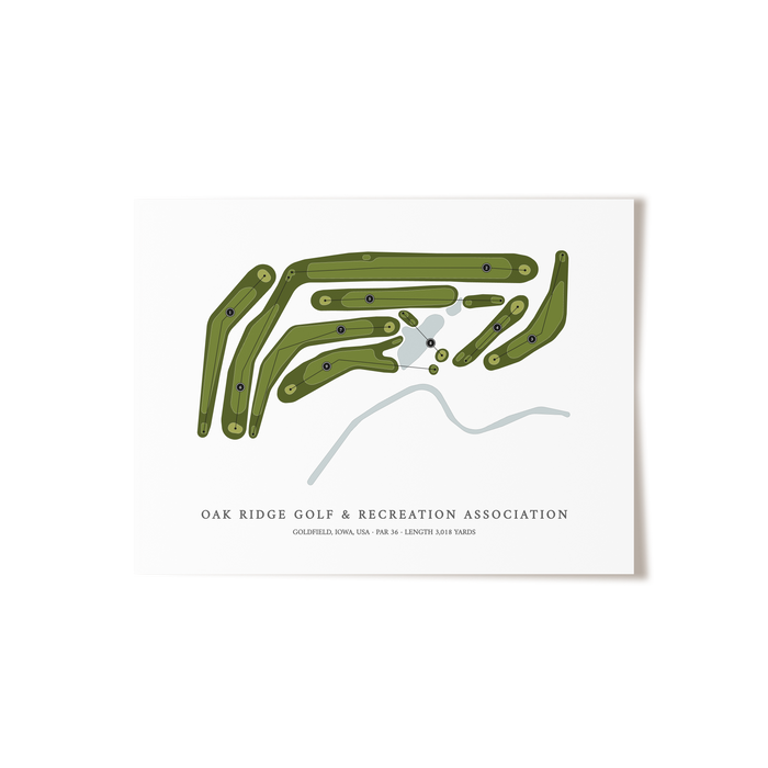 Oak Ridge Golf & Recreation Association | Golf Course Map | Unframed