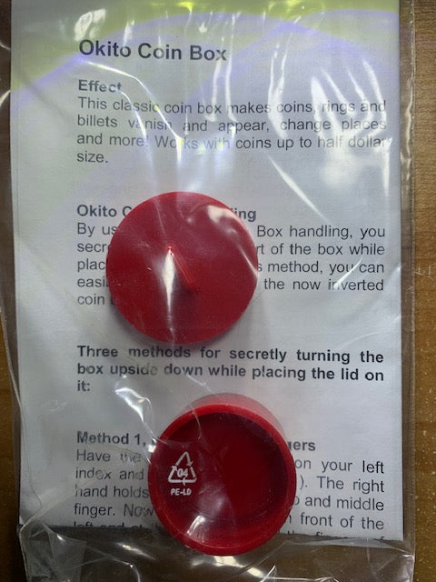Okito Coin Box - Plastic Version - Coins Appear, Vanish and Penetrate!