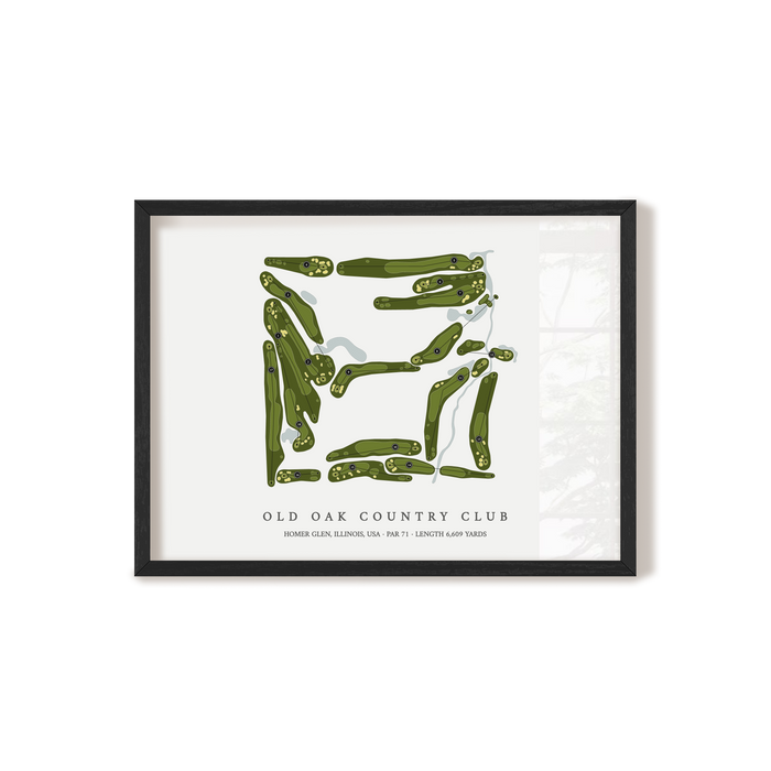 Old Oak Country Club | Golf Course Map | Black+Frame