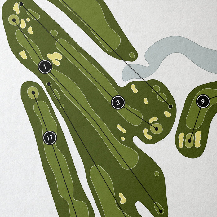 Old Oak Country Club | Golf Course Map | Close+Up