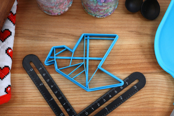 Origami Cookie Cutters Animals Set 3 - Origami Butterfly, Origami Pigeon, Origami Rabbit, Origami Rooster, Origami Whale - Origami Gift idea