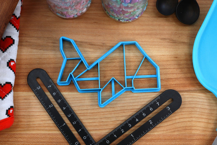 Origami Cookie Cutters Animals Set 3 - Origami Butterfly, Origami Pigeon, Origami Rabbit, Origami Rooster, Origami Whale - Origami Gift idea