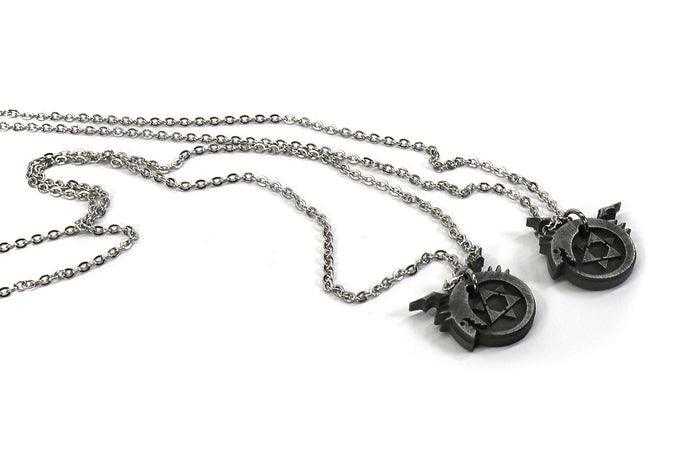 Full Metal Alchemist Ouroboros Symbol-Aluminum Metal Charm Necklace Pin for FMA Cosplay-Homunculi