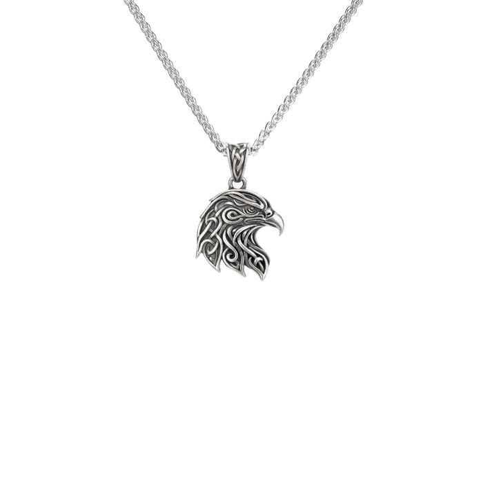 Oxidized Silver Eagle Pendant