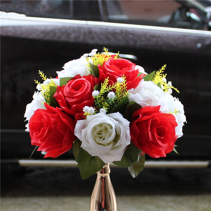 Pack of 2 Fake Flower Ball Arrangement Bouquet for Wedding Centerpiece