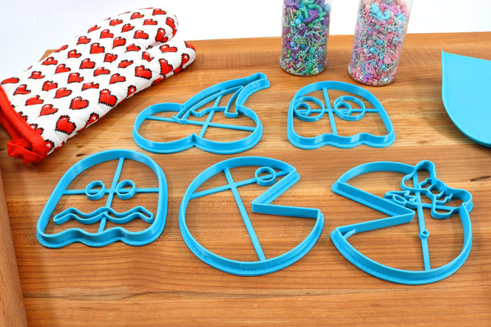 Pacman Symbols Cookie Cutters - Pacman, Ms Pac Man, Ghost, Cherry Powerup - Pacman Gift / Pacman Baking