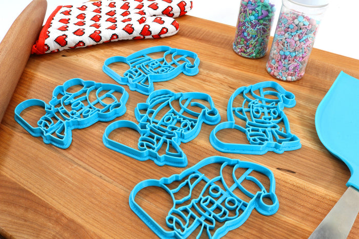 Padoru Cookie Cutters - Padoru Saber, Padoru 02, Padoru Toga, Padoru Tsu - Anime Christmas Cookie / Anime Gift