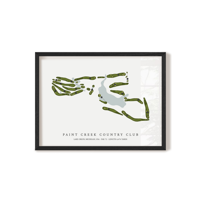 Paint Creek Country Club | Golf Course Map | Black+Frame