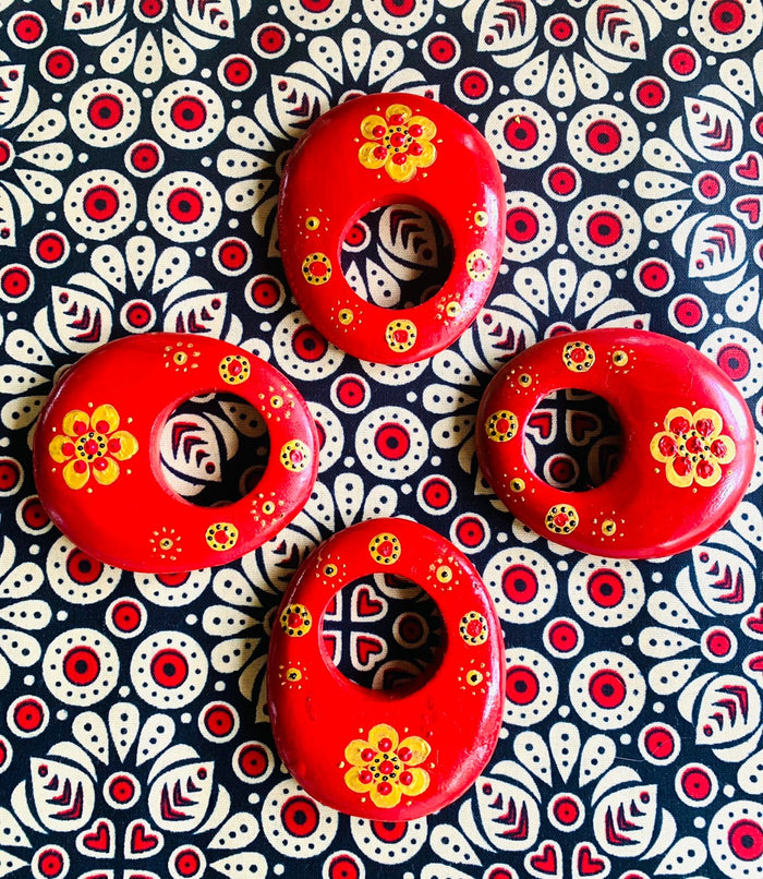 Painted Napkin Rings - Ring Set