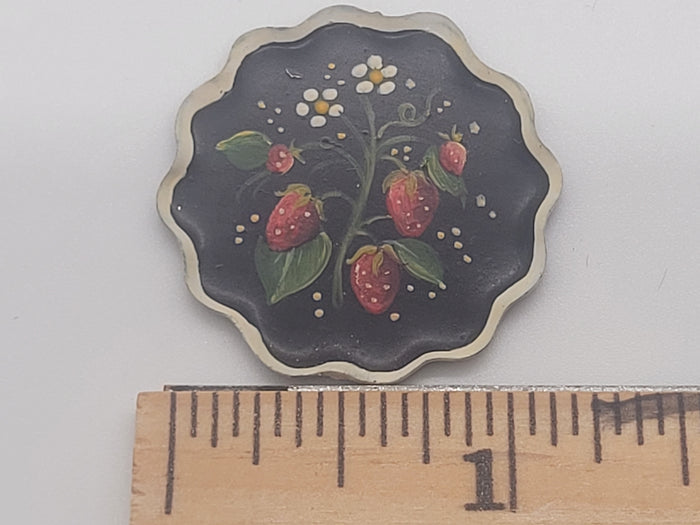 Painted Strawberry Tray by Theresa Bahl