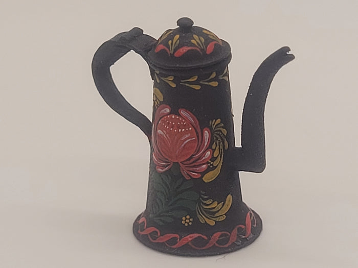 Painted Toile Coffee Pot - by Mary G. O'Brien 1980