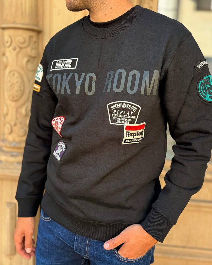 PÁNSKÁ MIKINA REPLAY "TOKYO ROOM" S NÁŠIVKAMI
