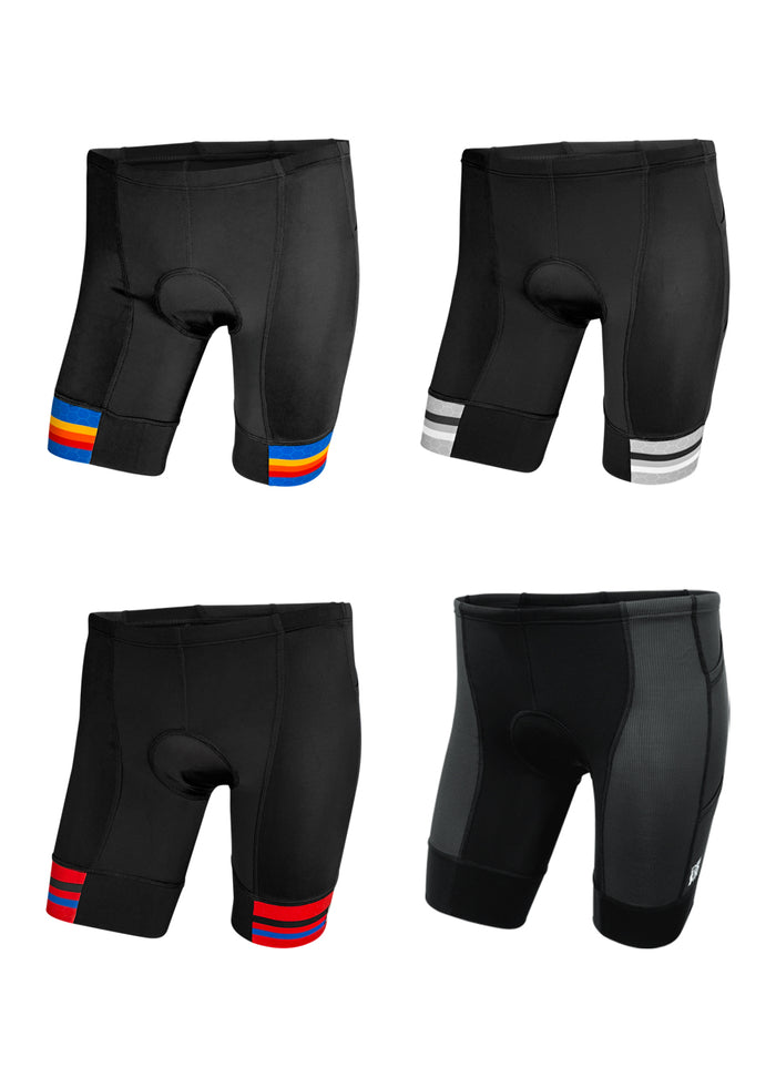 Pantalón corto de triatlón Forza de 4 bolsillos para hombre - BYO Classics (diseña el tuyo)