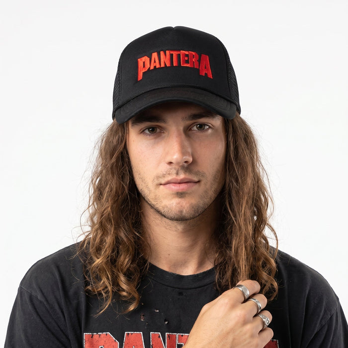 PANTERA - LOGO - Mesh Back Cap Black