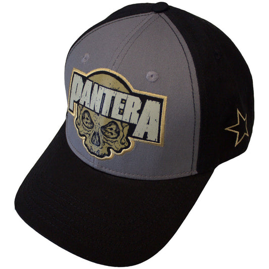 PANTERA - SKULL - Mesh Back Cap Black, Grey (Side Print)