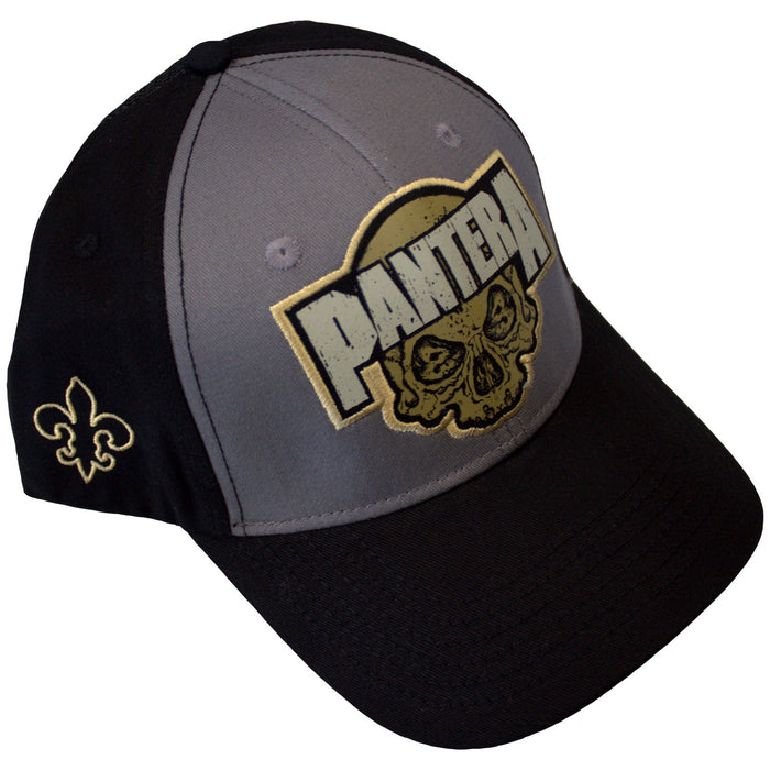 PANTERA - SKULL - Mesh Back Cap Black, Grey (Side Print)