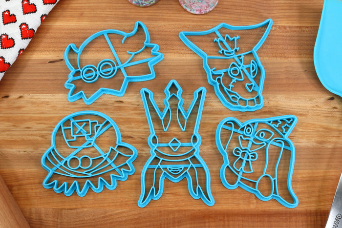 Paper Mario TTYD Villains Cookie Cutters- Doopliss, Grodus Head, Lord Crump, Pirate Cortez, Shadow Queen -  /  Nintendo Gift