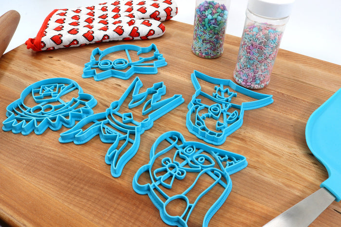 Paper Mario TTYD Villains Cookie Cutters- Doopliss, Grodus Head, Lord Crump, Pirate Cortez, Shadow Queen -  /  Nintendo Gift