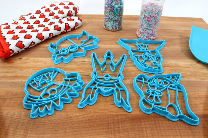 Paper Mario TTYD Villains Cookie Cutters- Doopliss, Grodus Head, Lord Crump, Pirate Cortez, Shadow Queen -  /  Nintendo Gift