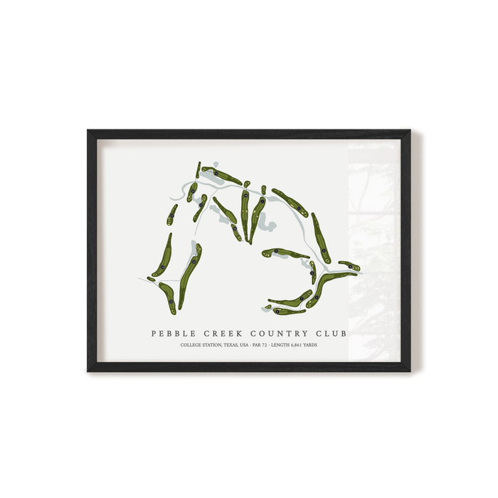 Pebble Creek Country Club | Golf Course Map | Black+Frame