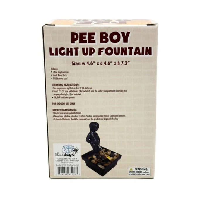Peeing Boy Fountain -  Light Up LED Fountain is Sure to Amuse!