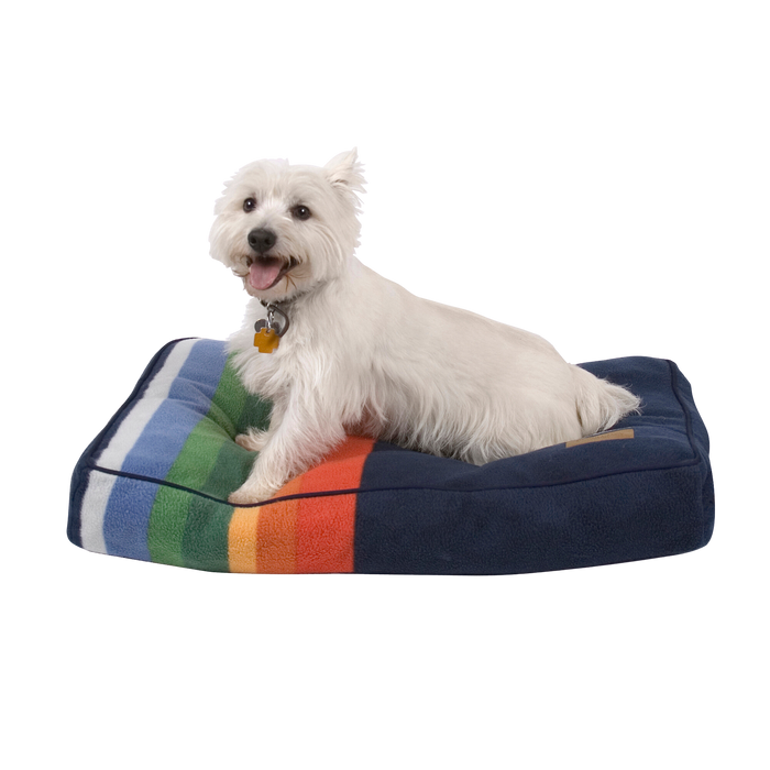BOULDERBARKS-PENDLETON-DOG-BED-NAVY-BLUE-YELLOW-RED-ORANGE-GREEN-CRATER-LAKE-NATIONAL-PARK
