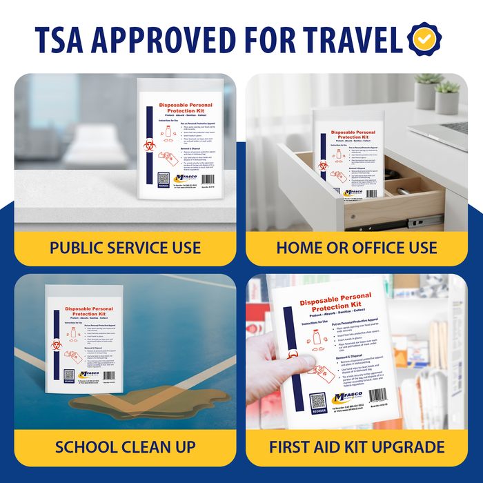 Personal Protection Kit With Apron Ziplock Bag