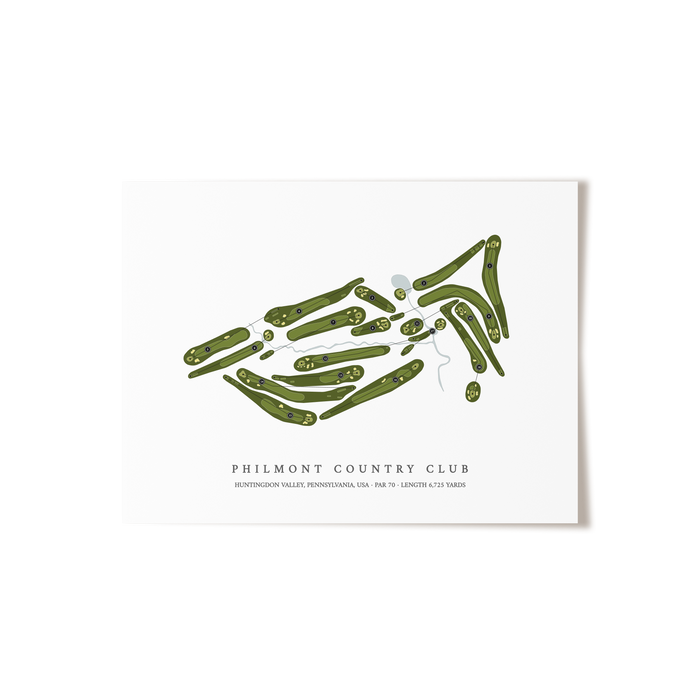 Philmont Country Club | Golf Course Map | Unframed