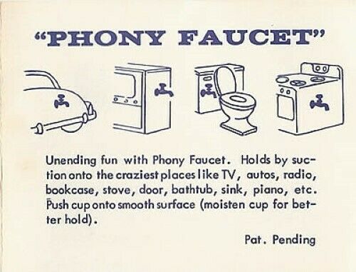 Phony Faucet - Fake Faucet Holds By Suction On The Craziest Places! - Great Fun!