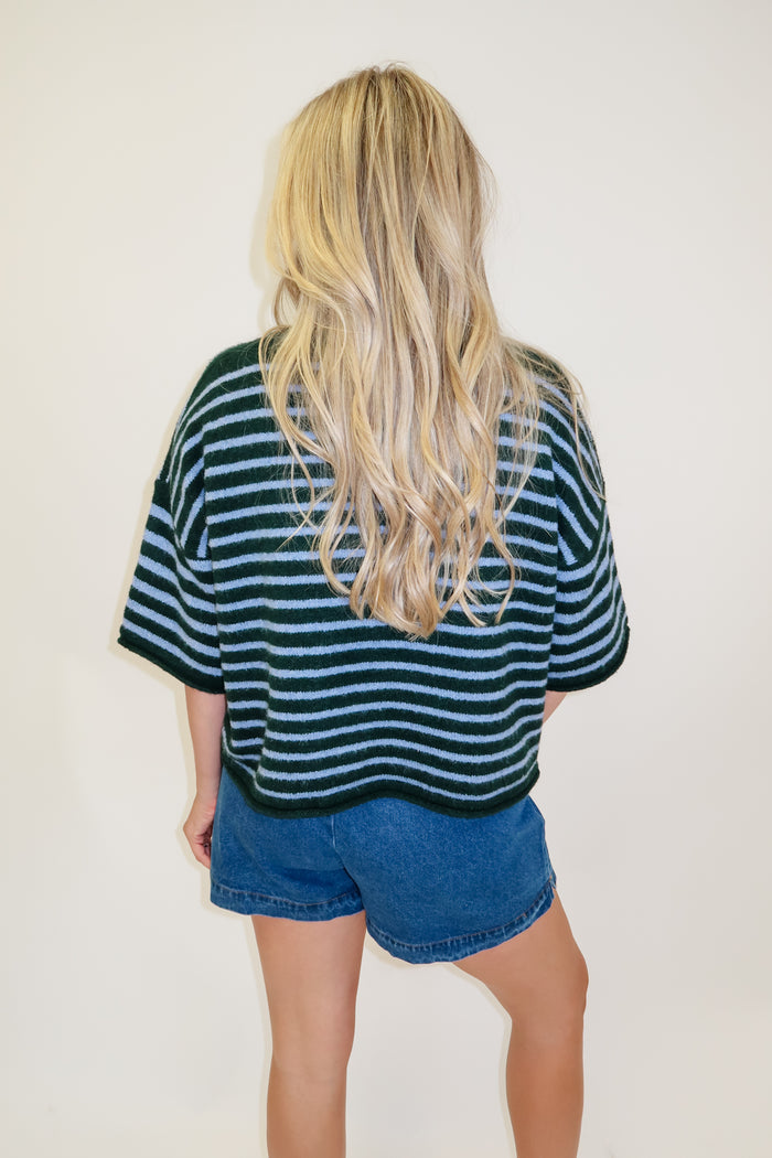 Pinch Me Two Tone Stripe Cardigan - The Pink Tulip Clothing