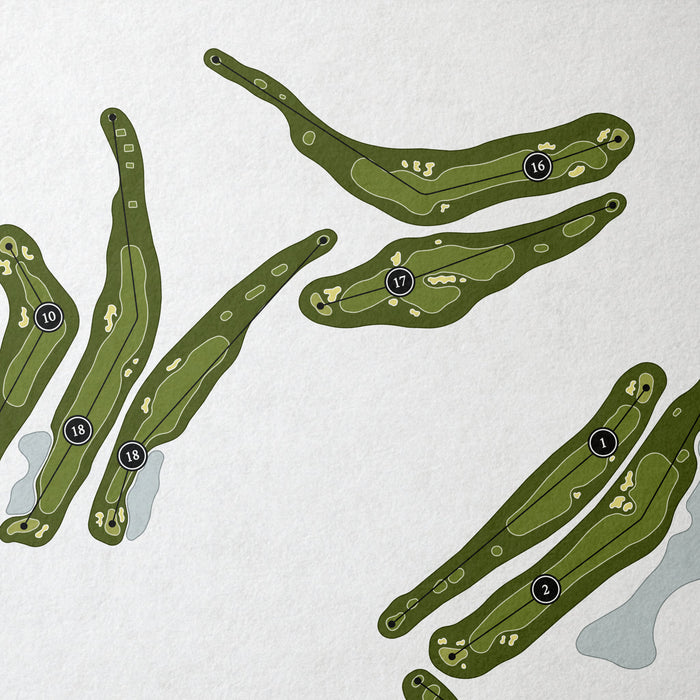 Pinehills Golf Club | Golf Course Print | Close Up