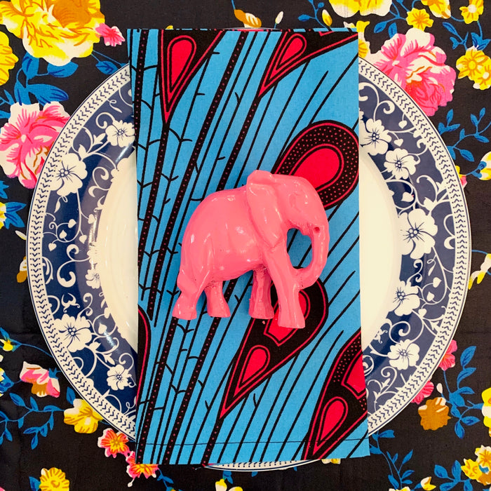 Pink Elephant Napkin Rings - Ring Set