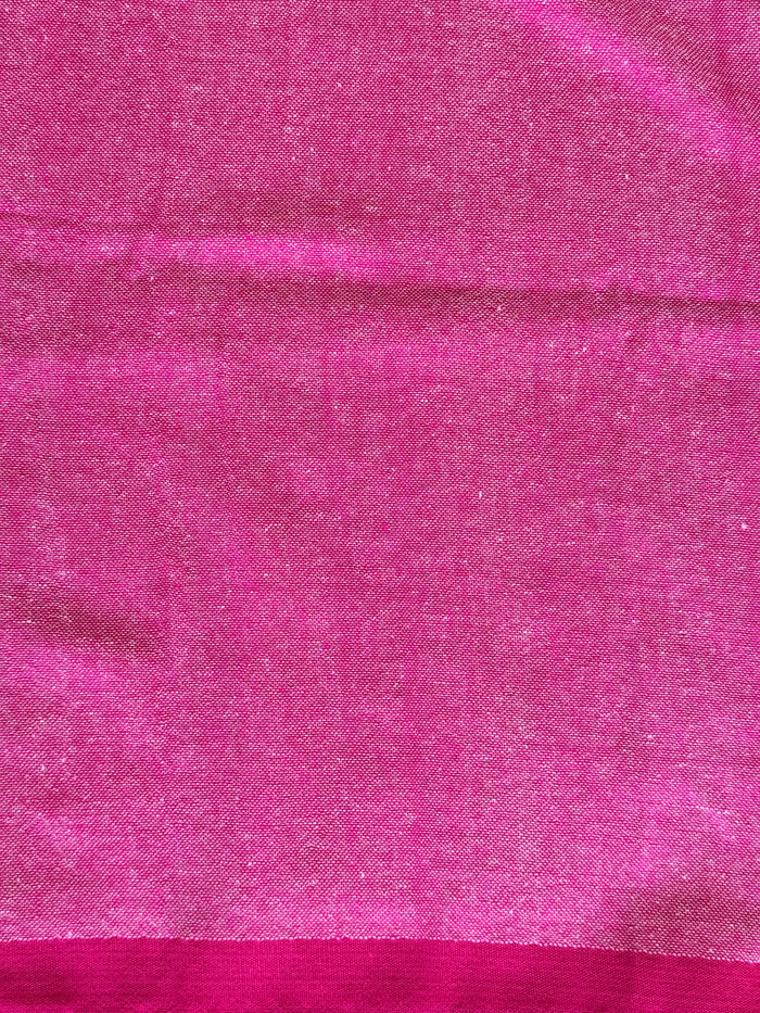 Plain cotton linen saree