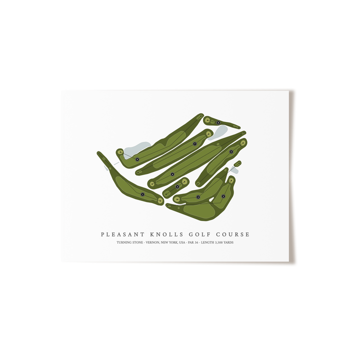 Pleasant Knolls Golf Course at Turning Stone | Golf Course Map | Unframed