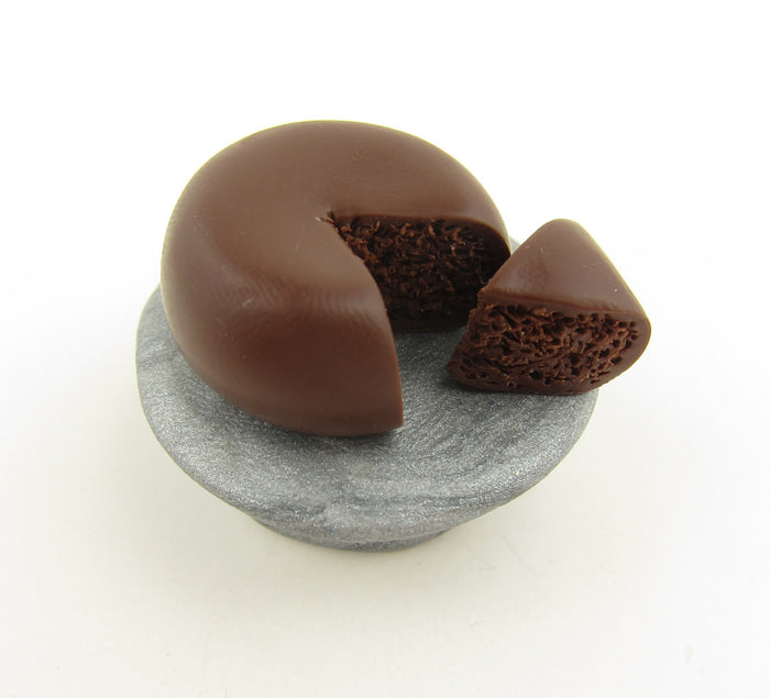 Polymer Clay Dollhouse Miniature Chocolate Cake