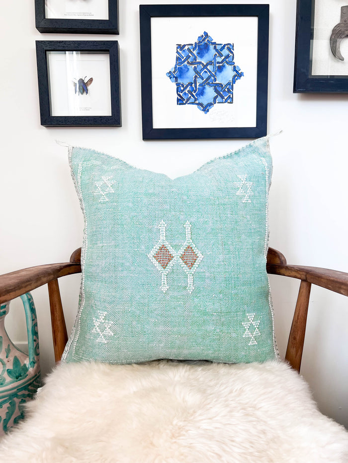 Pools XXV Moroccan Sabra Cactus Silk Pillow