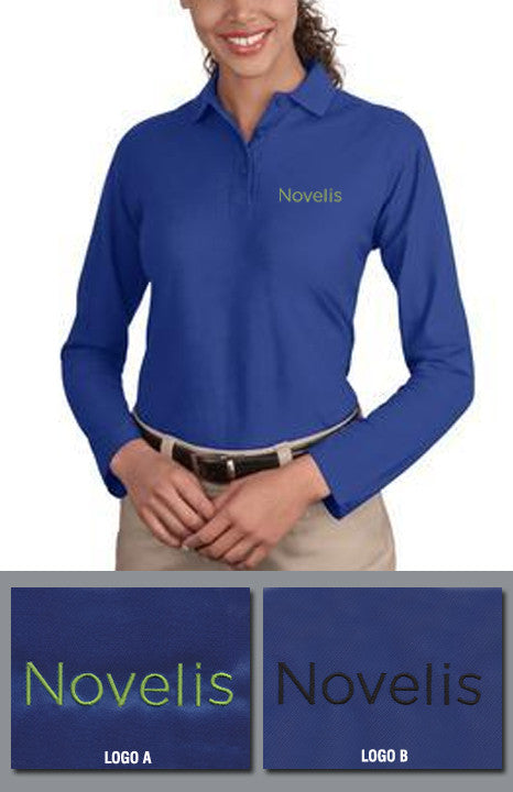 Port Authority Ladies Silk Touch Longsleeve Sport Shirt - Novelis - Royal Blue - EZ Corporate Clothing