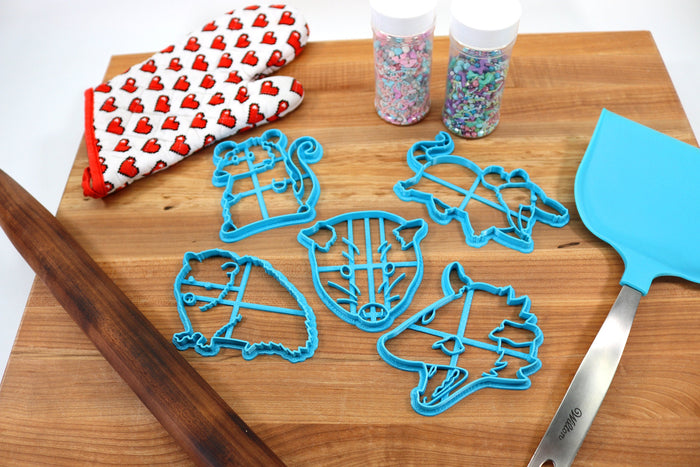 Possum Cookie Cutters - Cute Possum, Fluffy Possum, Possum Face, Possum Scream, Sitting Possum