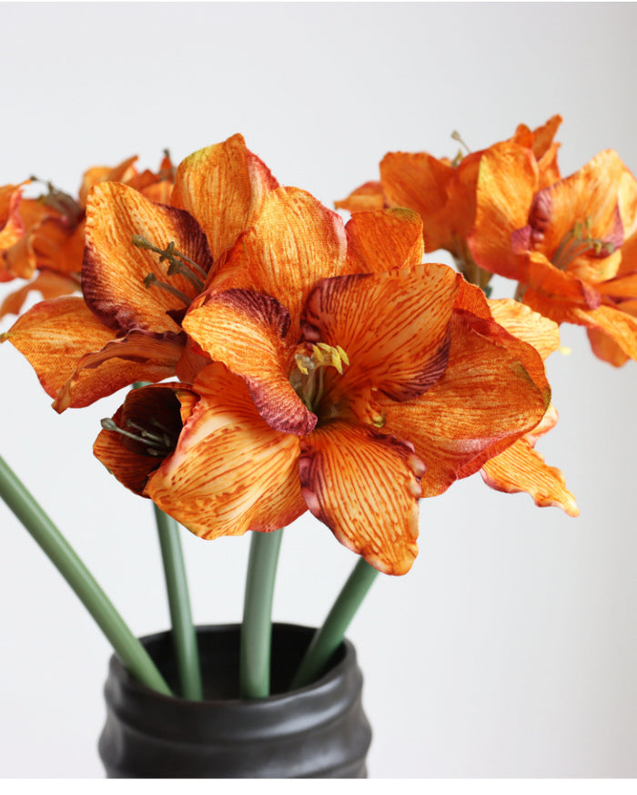 Premium Velvet Amaryllis Stem