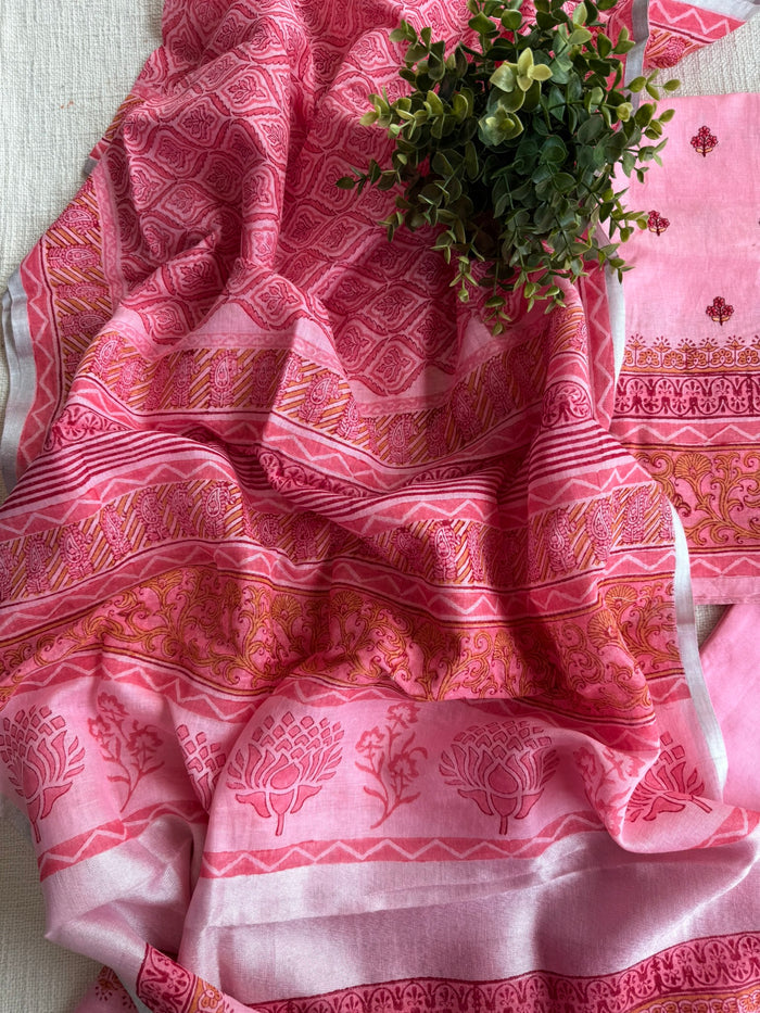 Printed Linen salwar material